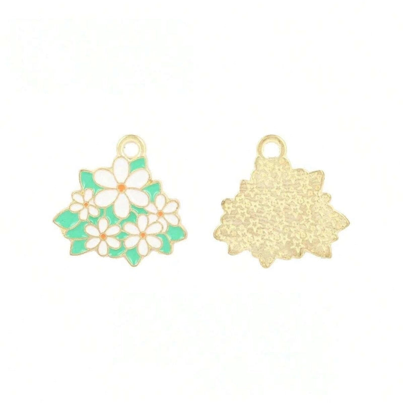 5 Pieces Diameter 3mm Hole Under 1mm Alloy Alloy Letter Snowflake Pendant