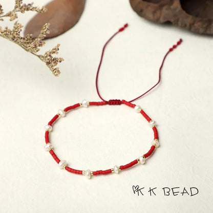 1 Piece Minimalist Color Block Freshwater Pearl Glass Beaded Bracelets