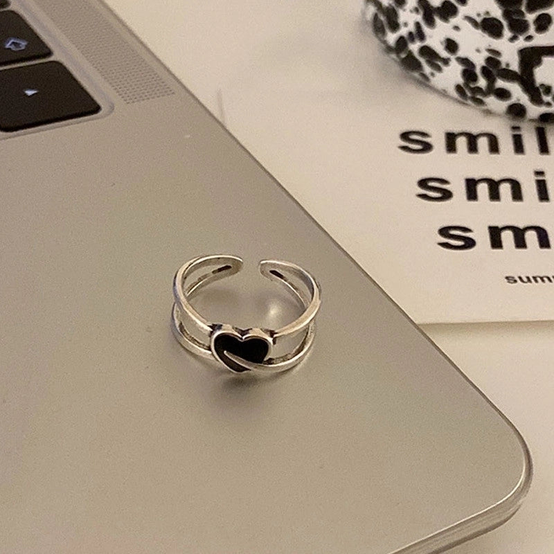 Fairy Style Modern Style Minimalist Moon Heart Shape Butterfly Alloy Copper Gold Plated Silver Plated Artificial Gemstones Artificial Diamond Open Ring In Bulk