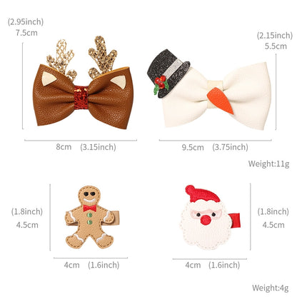 Christmas Cute Santa Claus Gingerbread Bow Knot Glittering Powder GREAT Party Accessories