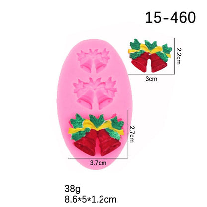 Christmas Casual Elegant Cute Christmas Hat Christmas Socks Silica Gel Kitchen Molds 1 Piece 1 Set