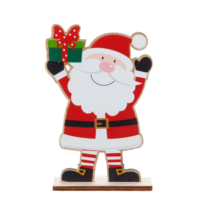 Christmas Cute Christmas Tree Santa Claus Gingerbread Wood Party Ornaments Decorations Table Decoration