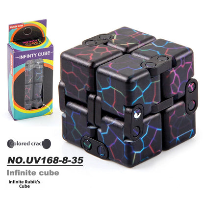 New Strange Decompression Toy UV Printing Infinite Rubik's Cube Decompression Folding Changeable Rubik's Cube Fingertip Rubik's Cube Manufacturer Resources