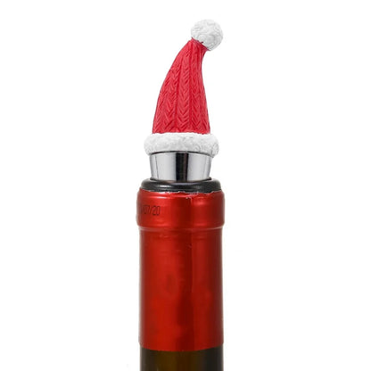 Christmas Fashion Christmas Hat Alloy Resin Christmas Wine Stopper