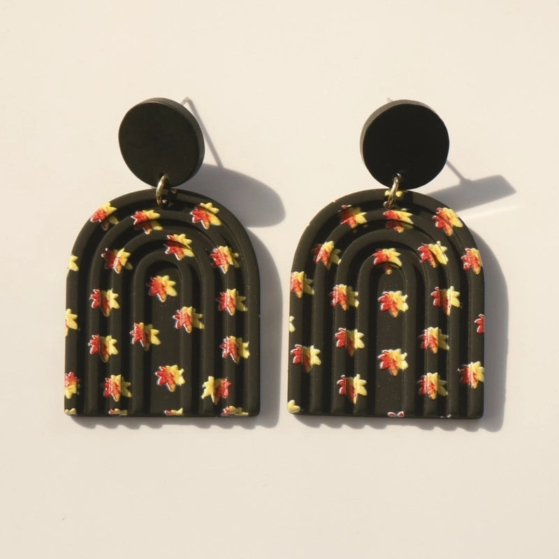 1 Pair Fashion Pumpkin Turkey Skull Arylic Thanksgiving Women's Drop Earrings