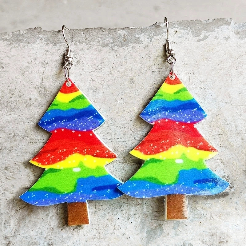 Cute Christmas Tree Gingerbread Arylic Women's Earrings 1 Pair