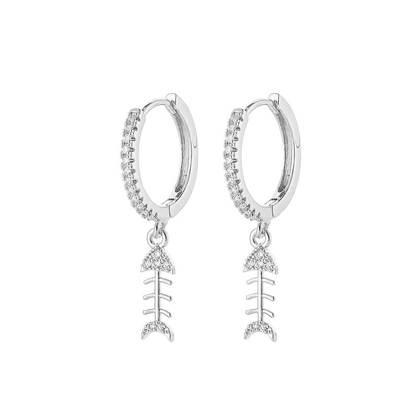 1 Pair Streetwear Devil\'s Eye Heart Shape Butterfly Plating Inlay Copper Zircon Drop Earrings