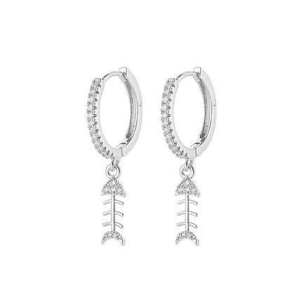 1 Pair Streetwear Devil\'s Eye Heart Shape Butterfly Plating Inlay Copper Zircon Drop Earrings