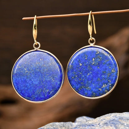 1 Piece Luxurious Handmade Geometric Handmade Three-dimensional Natural Stone Drop Earrings