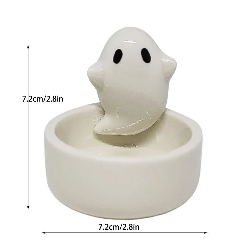 Halloween Cute Santa Claus Ghost Cat Ceramics Candlestick