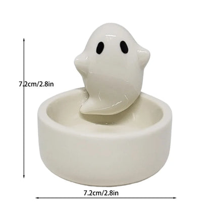 Halloween Cute Santa Claus Ghost Cat Ceramics Candlestick