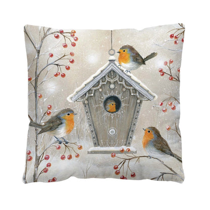 Christmas Glam Santa Claus Snowman Short Plush Pillow Cases Couch & Sofa Decor