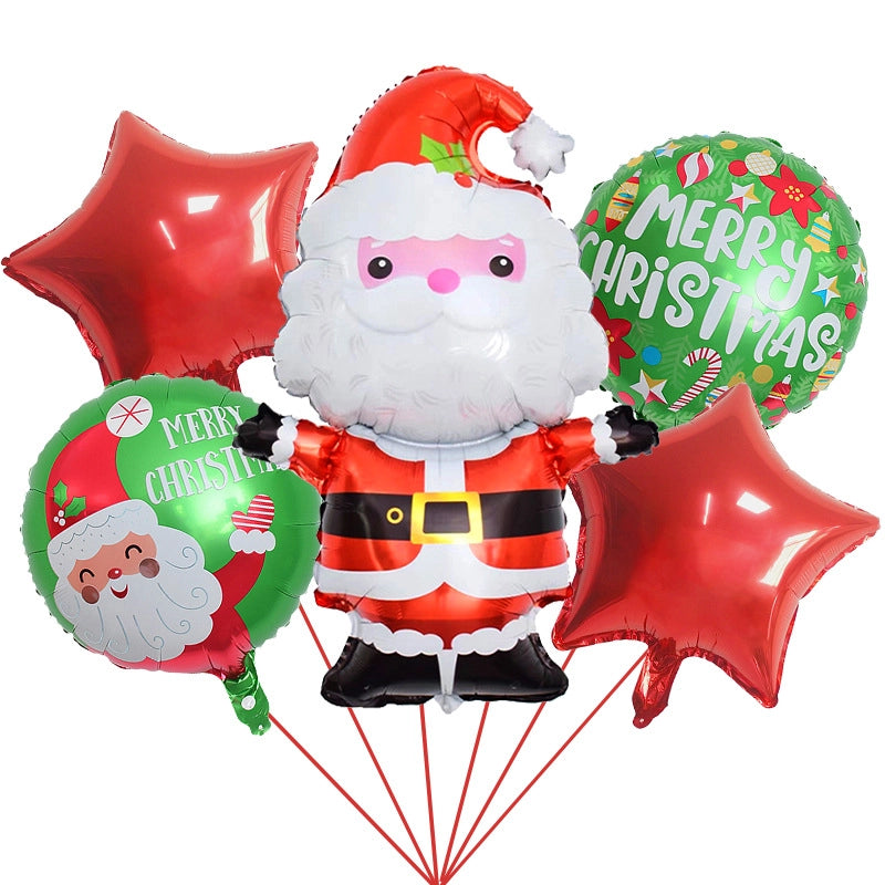 Christmas Casual Cute Minimalist Santa Claus Letter Aluminum Film Christmas Balloons Balloons