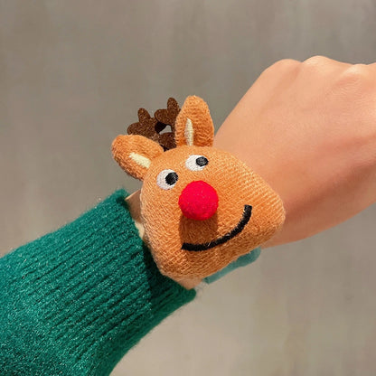 Christmas Cute Santa Claus Elk Alloy Fleece Cloth Tape Holiday Family Gathering Party Party Accessories