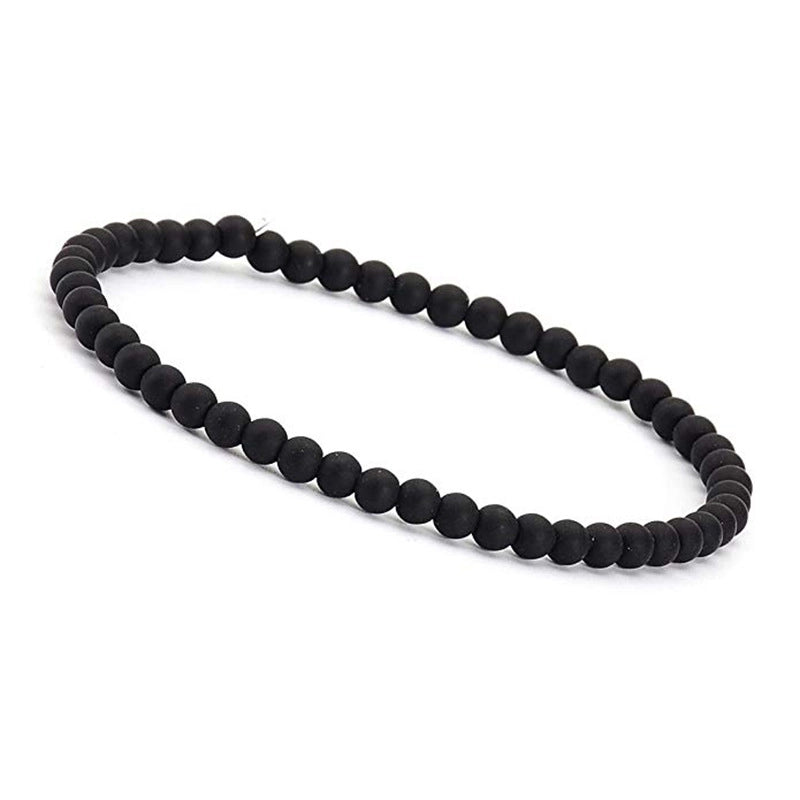 1 Piece Minimalist Round Natural Stone Beaded Bracelets