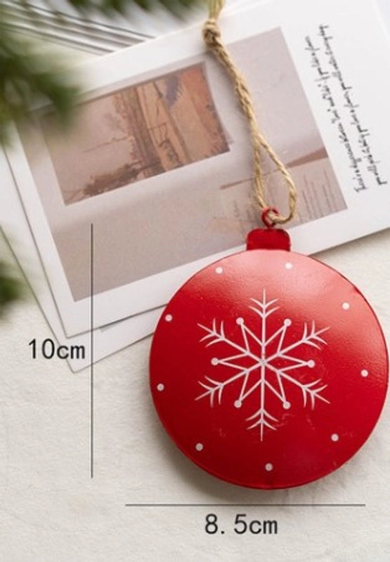 Christmas Fashion Christmas Tree Snowflake Iron Party Hanging Ornaments