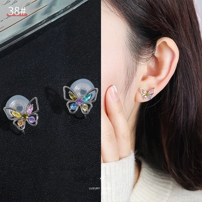 Mosquito Incense Plate Ear Clip Women's Ear Holes Exquisite Pearl Earrings Advanced Hong Kong Style Retro Niche Light Luxury Earrings