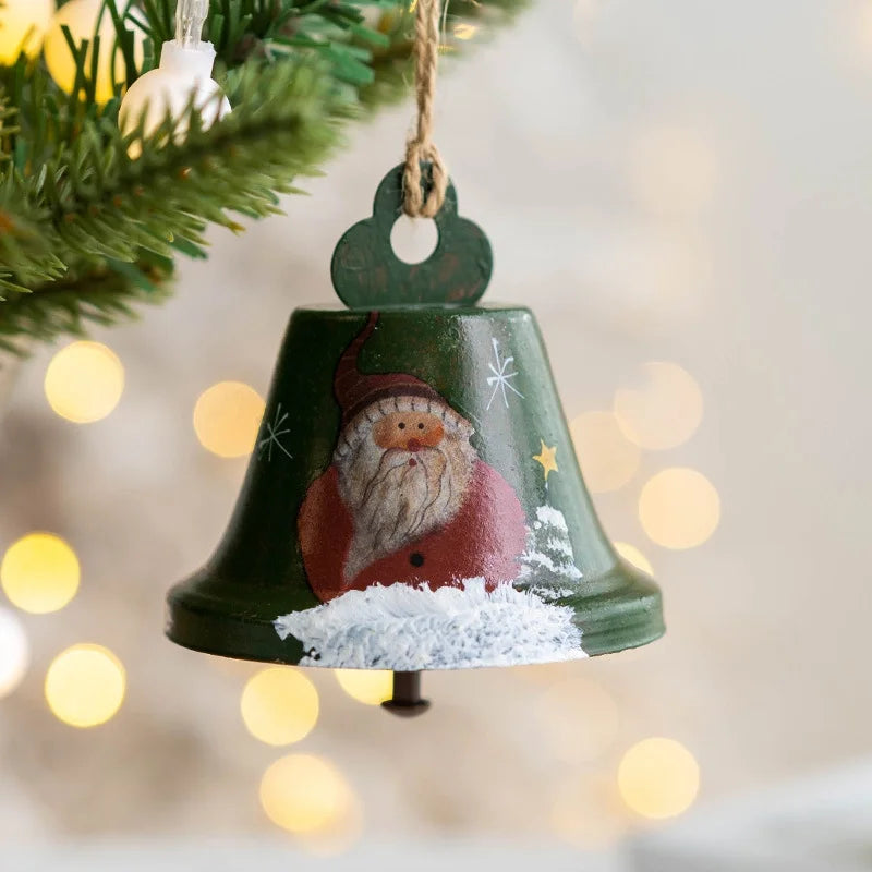 Christmas Cute Minimalist Santa Claus Iron Holiday Festival Hanging Ornaments Decorative Props