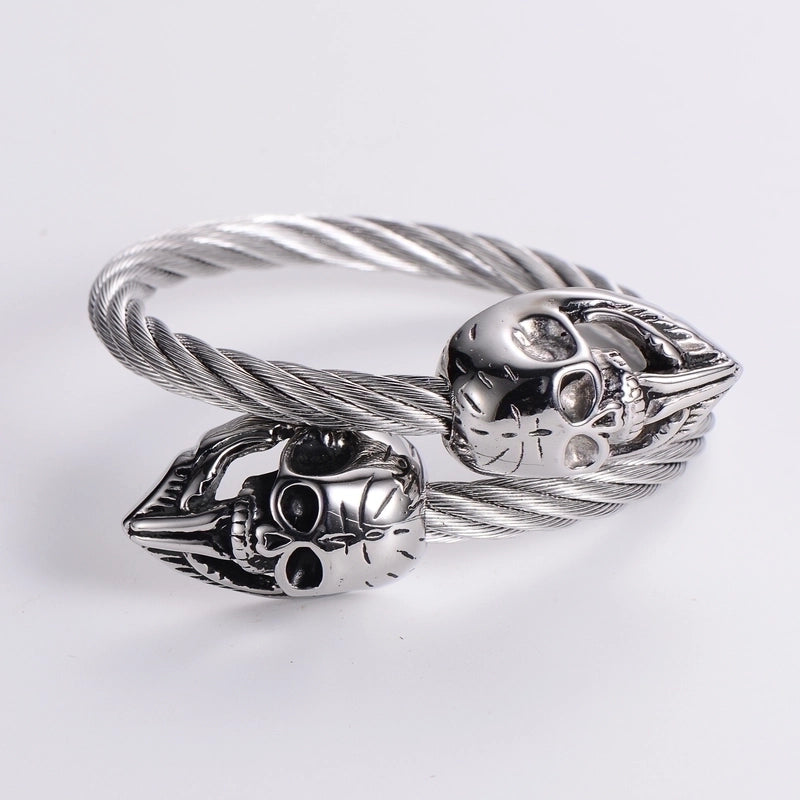 304 Stainless Steel 18k Gold Plated Hip-hop Inlay Geometric Acrylic Pearl Bangle