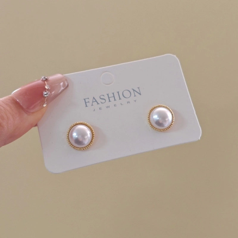 10 Pieces Minimalist Heart Shape Flower Bow Knot Imitation Pearl Alloy Rhinestone Irregular Women\'S Earrings 1 Pair