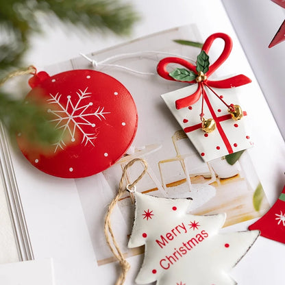 Christmas Fashion Christmas Tree Snowflake Iron Party Hanging Ornaments