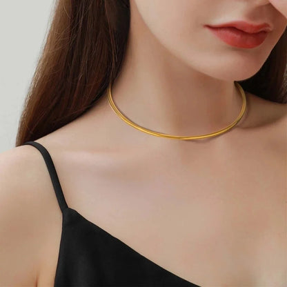 Minimalist Classic Style Solid Color 201 Stainless Steel Choker