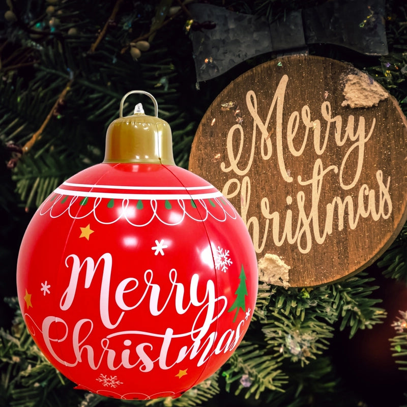 Christmas Fashion Letter Stripe Snowflake PVC Outdoor Ball