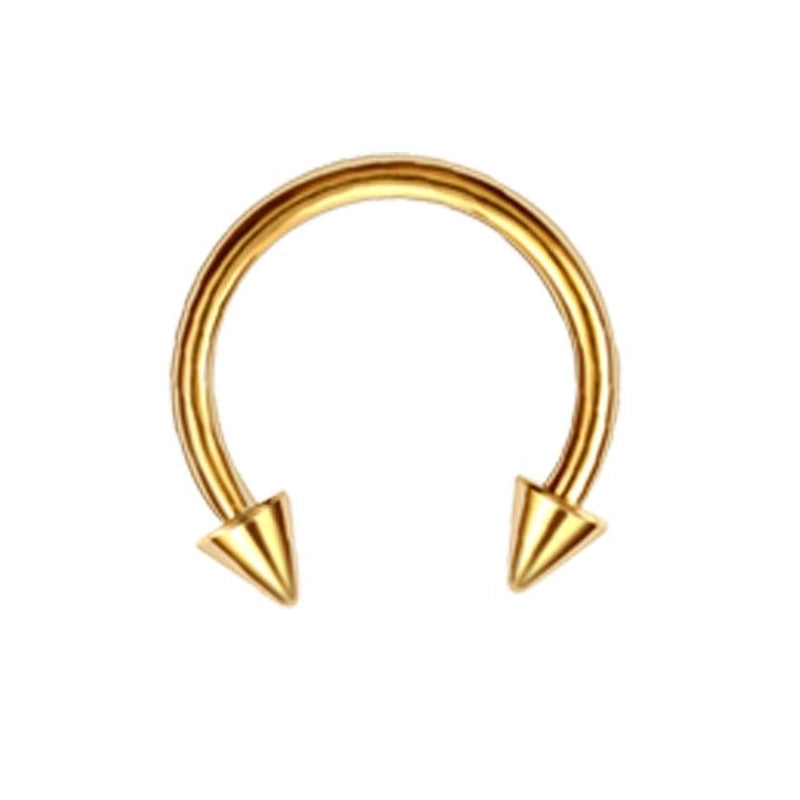 Classic Style Solid Color Stainless Steel Nose Ring In Bulk