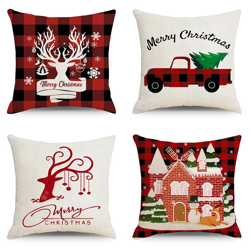Christmas Combination Pillow Case New Home Sofa Decoration Cushion Pillow Case Manufacturers