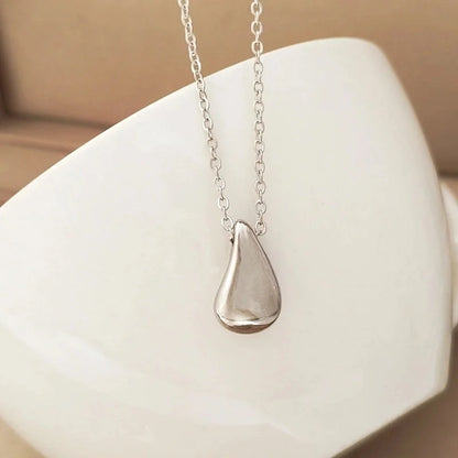 Stainless Steel 18K Gold Plated Minimalist Water Droplets Necklace