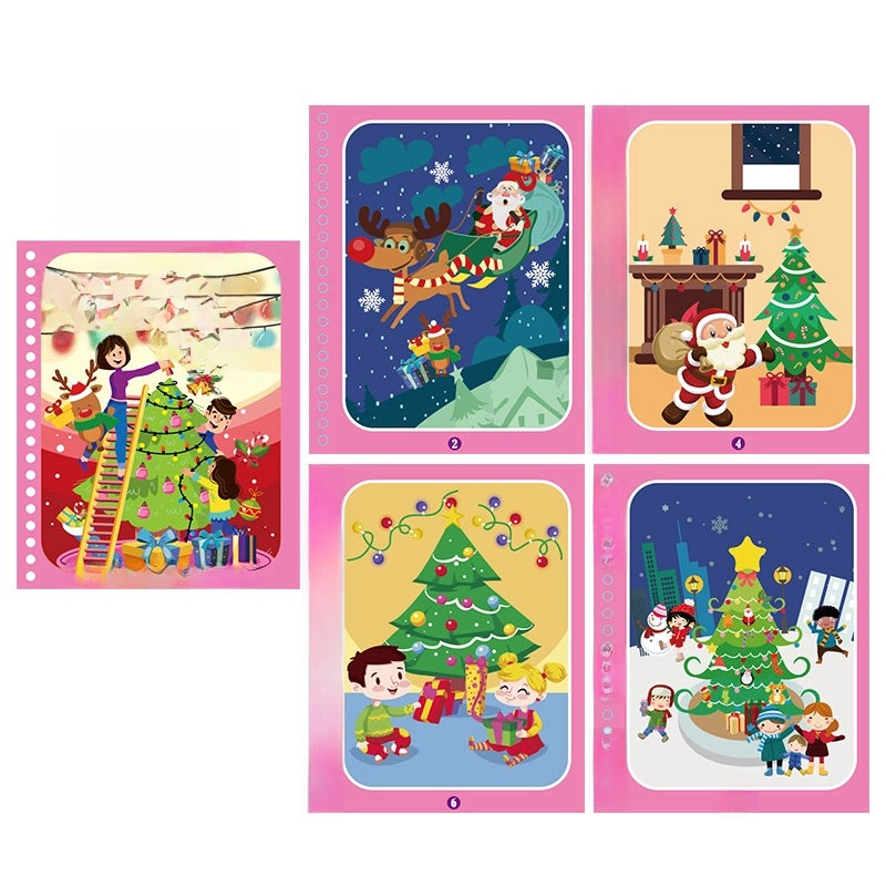Children's Magic Water Painting Book Repeated Graffiti Educational Painting Book Scene Early Education Cognitive Matching Quiet Book