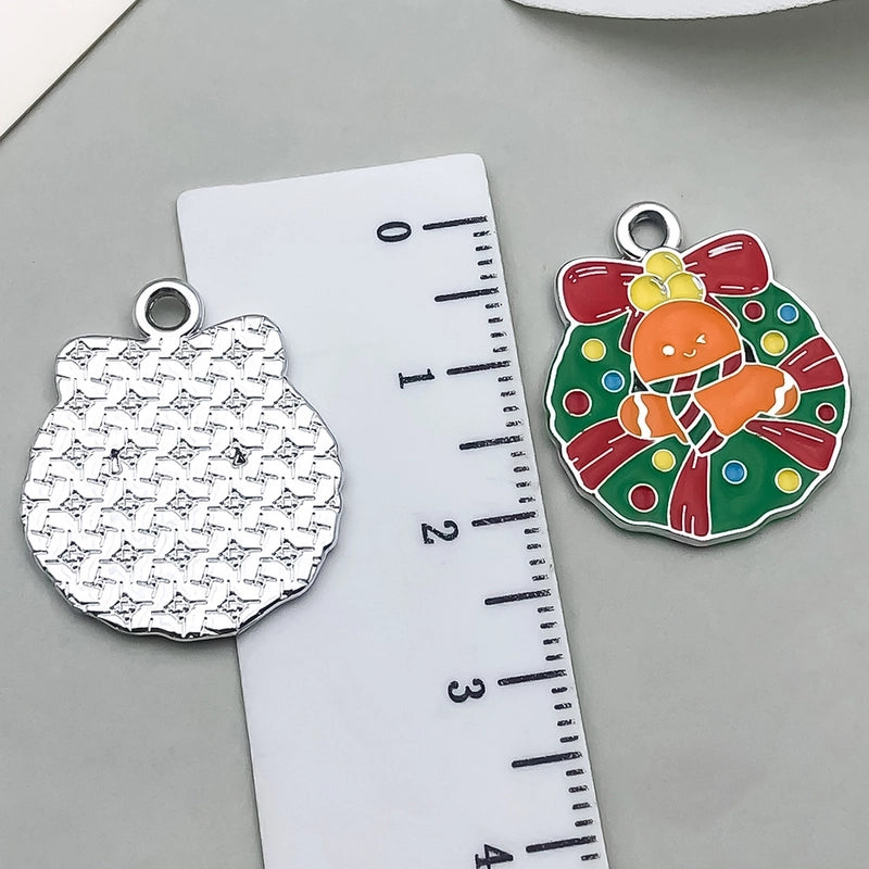 1 Piece 20 PCS/Package 17x14mm 23x18mm 23x23mm Alloy Christmas Tree Santa Claus Gingerbread Pendant Jewelry Accessories