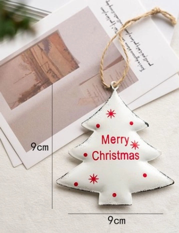 Christmas Fashion Christmas Tree Snowflake Iron Party Hanging Ornaments