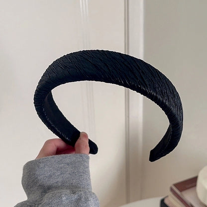 Women's Casual Preppy Style Rhombus Sponge Rib-Knit Hair Band