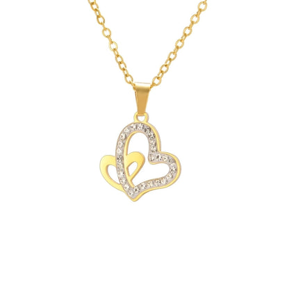 Elegant Heart Shape 304 Stainless Steel Plating Pendant Necklace