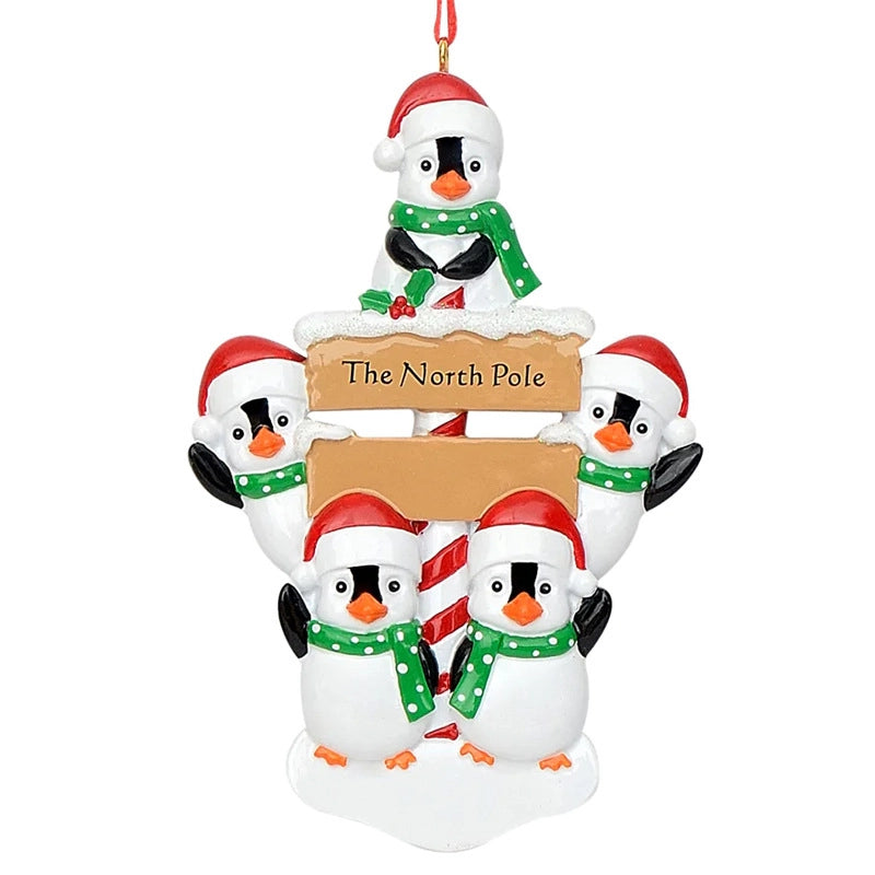 Christmas Cute Christmas Tree Bear Snowman Resin Party Hanging Ornaments