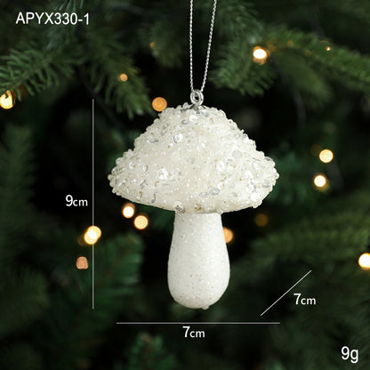 Christmas Cute Ice Cream Mushroom Foam Holiday Party Hanging Ornaments Decorations Hanging Ornaments