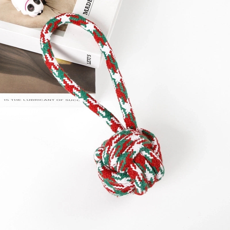 Cute Cotton Rope Christmas Infinite Twist Pet Toys
