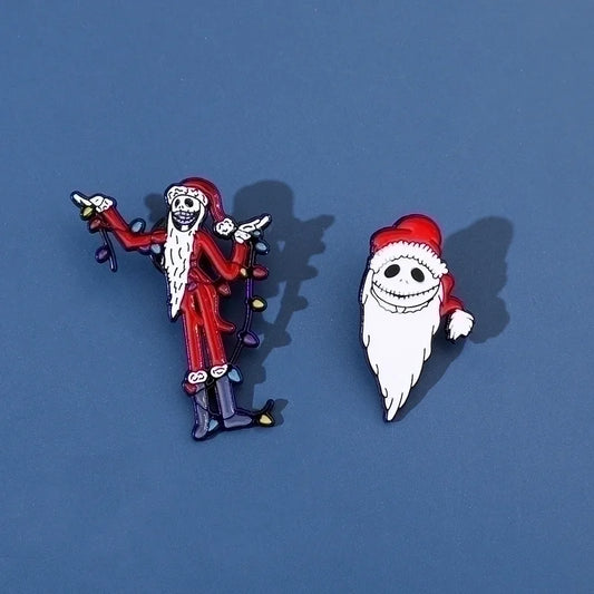 Funny Pin Santa Claus Alloy Enamel Unisex Brooches