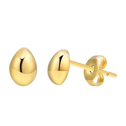 1 Pair Minimalist Water Droplets Plating 304 Stainless Steel Gold Plated Ear Studs