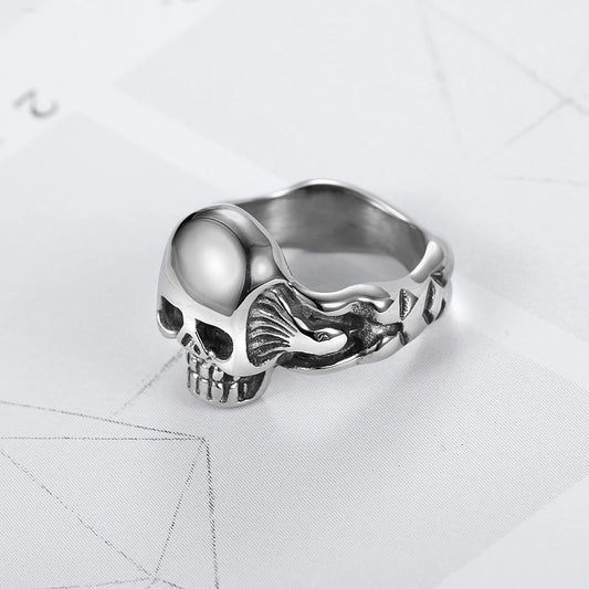 Jewelry Retro Punk Skull 304 Stainless Steel Rings