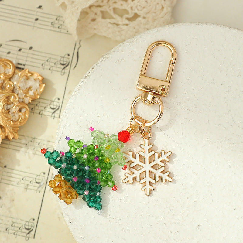 Christmas Gift Keychain Pendant Practical Car Key Christmas Tree Ornament Phone Chain