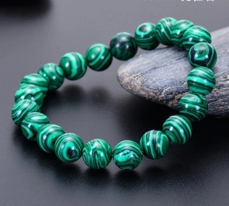 Fashion Swirl Pattern Natural Stone Beaded Bracelets 1 Piece