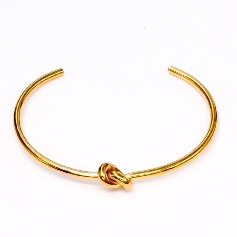 Minimalist C Shape Stainless Steel Titanium Steel Gold Plated Bangle In Bulk