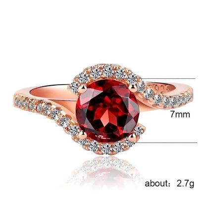 Fashion Classic Copper Plated Rose Gold Micro-set Zircon Ring