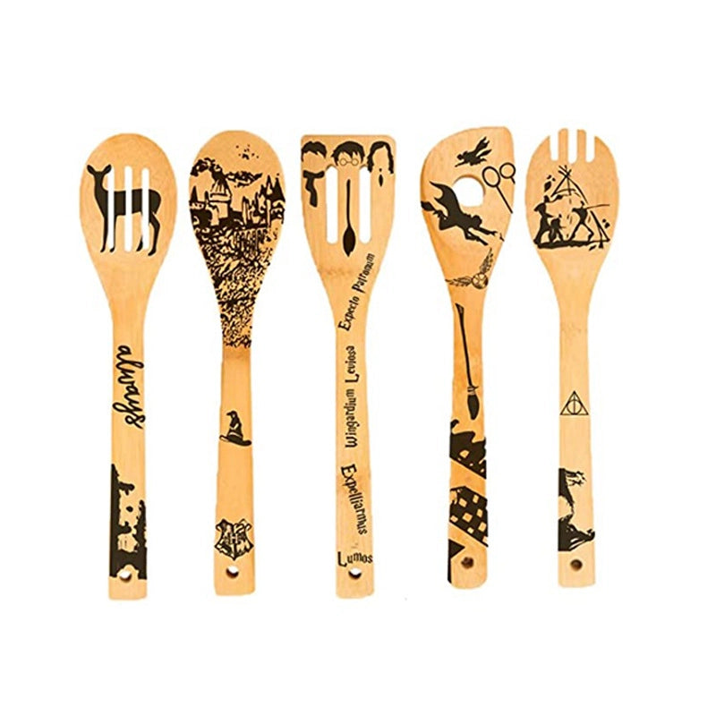 Minimalist Animal Letter Bamboo Shovel Kit 5 Pieces Set