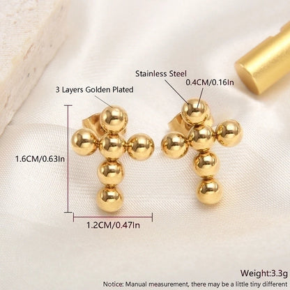 1 Pair Basic Minimalist Triangle Plating 304 Stainless Steel 18K Gold Plated Gold Plated Ear Studs