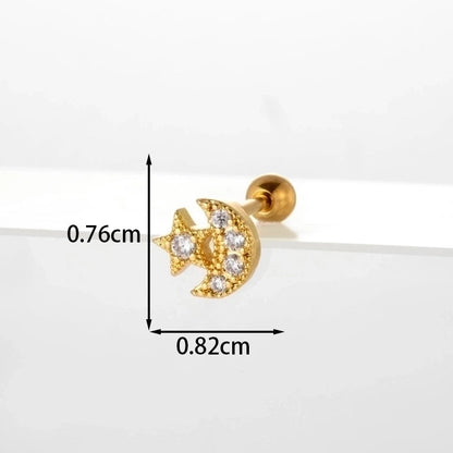 Ear Cartilage Rings & Studs Flower 316L Stainless Steel Copper