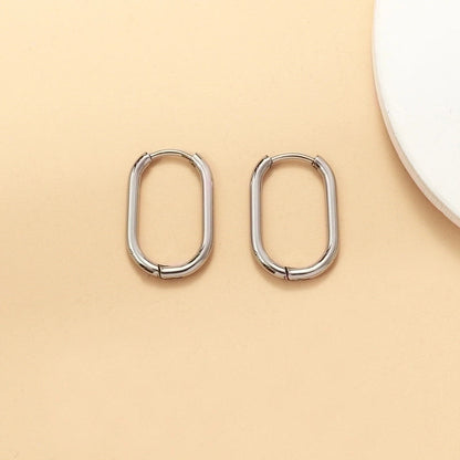 Minimalist Geometric Stainless Steel Earrings 1 Pair