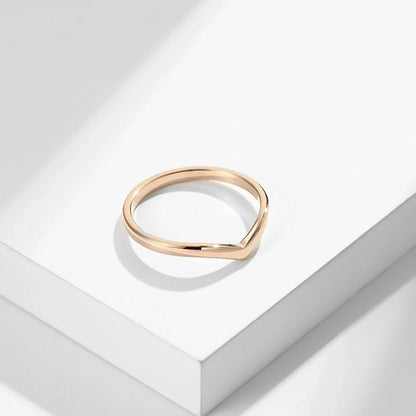 304 Stainless Steel Basic Minimalist Classic Style Peach Rings